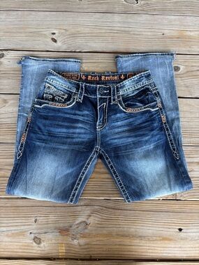 Rock Revival Men's Cepheus Relaxed Straight Jeans 30X30